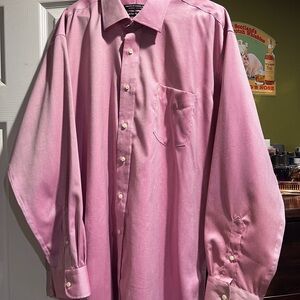 NWOT Forsyth of Canada Light Red/Pink Tailored  Dress Shirt